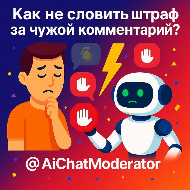 Как не получить штраф за чужой комментарий в чате или под постом