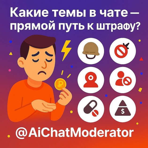 Какие темы в чате могут привести к штрафу