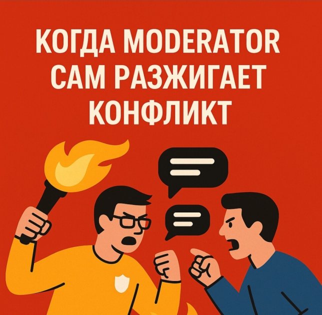 Когда модератор сам разжигает конфликт