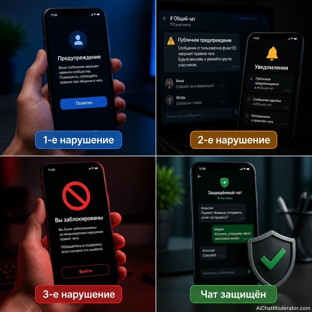 Настройка градации реакций в AiChatModerator