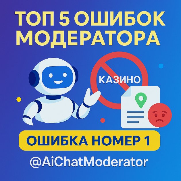ТОП-5 ошибок в модерации Телеграм чатов и как их исправить